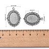 Tibetan Style Antique Silver Alloy Flat Oval Pendant Cabochon Settings LS-TIBEP-M022-19AS-3
