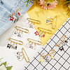 10Pcs 5 Color Baby Clothes & Milk Bottle & Pram Alloy Enamel Charm Safety Pin Brooches JEWB-AB00010-5