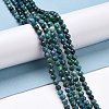 Natural Chrysocolla & Lapis Lazuli Beads Strands X-G-D463-08C-4
