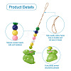 Crafans 4Pcs 4 Style Easter Theme Plastic Hen & Rabbit Pendant Decorations HJEW-CF0001-16B-4