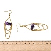Natural Amethyst Dangle Earrings EJEW-JE07287-01-4