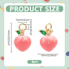 6Pcs Brass Micro Pave Cubic Zirconia Charms KK-PH0012-73-4