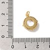 Flat Round Rack Plating Brass Micro Pave Clear Cubic Zirconia Pendants KK-G504-16G-3