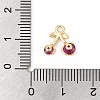 Brass Micro Pave Cubic Zirconia Pendants KK-R219-28G-01-3