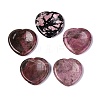 Natural Rhodonite Thumb Worry Stone G-N0325-01B-2