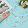 6Pcs 6 Styles Iron Cable Chains Belt Sets HJEW-OC00272-3