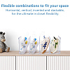 4 Girds Plastic Shoes Display Organizer Holder LS-ODIS-WH0099-122-4