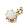 Synthetic Opal Flat Round Oval Charms KK-H089-05A-01-2