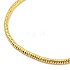 3mm Rack Plating Brass European Style Round Snake Chain Bracelets for Jewelry Making BJEW-B106-10G-2