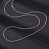 Brass Boston Link Chains Necklaces for Women NJEW-D302-59RG-5