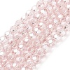 Electroplate Transparent Glass Beads Strands EGLA-A035-T6mm-A20-1