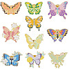 Gorgecraft 10Pcs 10 Style Flower Butterfly Enamel Pin JEWB-GF0001-28-1