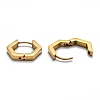 304 Stainless Steel Hexagon Huggie Hoop Earrings STAS-H156-03C-G-3