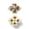 Brass Pave Clear Cubic Zirconia Connector Charms X-KK-B072-09G-2