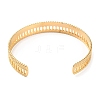 304 Stainless Steel Hollow Oval Cuff Bangles BJEW-F457-19G-2