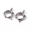 304 Stainless Steel Smooth Surface Spring Ring Clasps X-STAS-D149-05-1