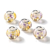 High Transparent Two-Color Copper Buckle Acrylic European Beads OACR-M024-05P-08-1