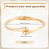 1Pc Teardrop Alloy Cuff Bangles BJEW-LP0015-26G-2