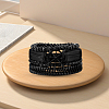 1Pc Cowhide & Imitation Leather Cord Knitted Multi-strand Bracelets AJEW-GF0011-50D-3