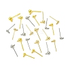 24Pcs 6 Sstyles Rack Plating Brass Stud Earring Settings KK-FS0001-41-2