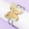 Two-Tone 304 Stainless Steel Cuff Bangles for Women BJEW-Z170-01GP-03-3