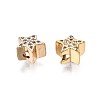 Brass Micro Pave Clear Cubic Zirconia Beads LS-KK-Q764-008-3