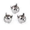 Non-Tarnish 201 Stainless Steel Sew on Prong Settings STAS-T032-01-8mm-P-1