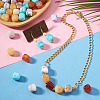50Pcs 5 Colors Opaque Acrylic Beads OACR-TA0004-97-7