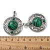 Synthetic Malachite Pendants G-Q158-03M-3