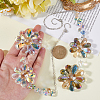 Glass Beaded Flower Hanging Suncatchers AJEW-WH20020-064B-3