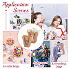 Trapezoid Paper Flower Gift Tote Bags with Plastic Visible Window ABAG-WH0045-25A-7