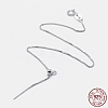 Anti-Tarnish Rhodium Plated 925 Sterling Silver Bracelet Making STER-F039-09P-4