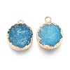 Natural Druzy Agate Pendants G-L566-A06-2