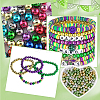 1500Pcs 3 Colors St. Patrick's Day Plastic Beads KY-SP0001-31-5