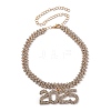 Brass Full Crystal Rhinestone 2025 Pendant Necklaces for Women NJEW-Q005-01G-2