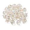 UV Plating Rainbow Iridescent Acrylic Beads OACR-F004-07F-3