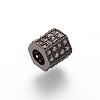 Brass Micro Pave Cubic Zirconia European Beads ZIRC-S053-YS012-2-1