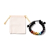 Natural Lava Rock & Mixed Gemstone Braided Bead Bracelet BJEW-JB06961-01-6