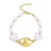 Rack Plating Brass Beaded Bracelets BJEW-P341-07C-G-1