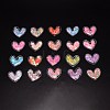 Heart PVC & Plastic Sequin Shaker Cabochons KY-CJC0006-01-1