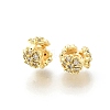 Brass Micro Pave Clear Cubic Zirconia Spacer Beads KK-Z156-09G-1