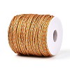 100M Segment Dyed Round Nylon & PET & Polyester Metallic Braided Cord OCOR-N009-01D-3