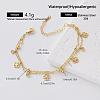 304 Stainless Steel Pave Clear Cubic Zirconia Charm 2-Strand Bracelets for Women VY6048-5-1