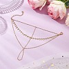 Brass Curb Chains Ring Bracelets BJEW-JB11485-1