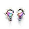 Ion Plating(IP) 304 Stainless Steel Lobster Claw Clasps STAS-E475-02C-1