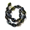Handmade Dichroic Foil Glass Beads Strands DICH-U001-08D-2