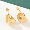 Ion Plating(IP) 304 Stainless Steel Twist Teardrop Stud Earrings EJEW-K244-18G-3