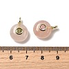 Natural Rose Quartz Flat Round Pendants G-H318-01G-A-03-3