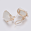 Faceted Glass Stud Earring Findings GLAA-F084-D12-2