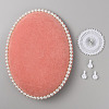 Oval Velvet Tabletop Jewelry Display Stands EDIS-WH0022-16-3